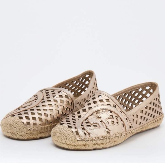 Tory Burch Laser Cut Espadrilles Sandals - Picture 1 of 9